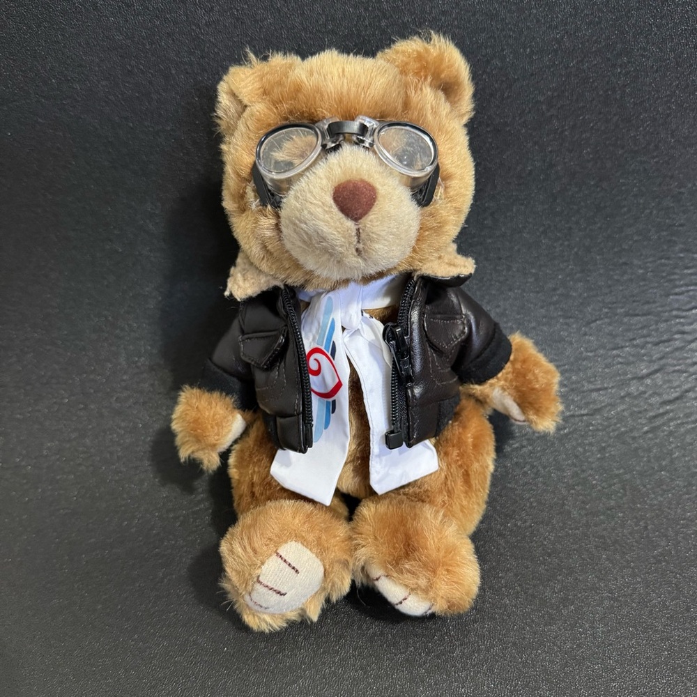 Miles the Bear Brown Aviator Pilor Teddy Bear with Goggles and Jacket‎